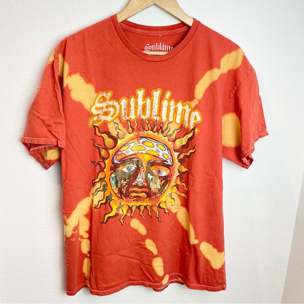 Sublime Sun Bleach Tie Dye Band T-Shirt Large Unisex Men’s